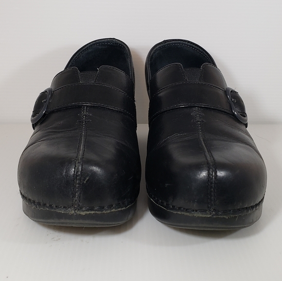 Dansko Leather Black Slip Resistant Protective Toe Nurse Doctor Clogs 36,5.5-6 - Picture 4 of 12